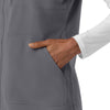Force Cross-Flex Women's Lightweight Scrub Vest Pewter hemline detail