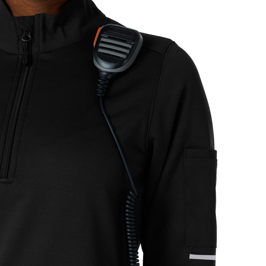Rugged Flex RSCU Women's Half Zip Black side detail 2