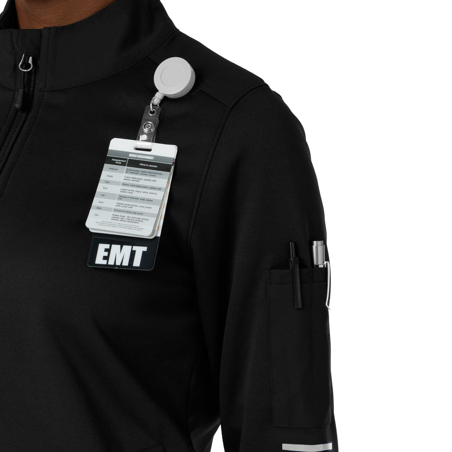 Rugged Flex RSCU Women's Half Zip Black hemline detail