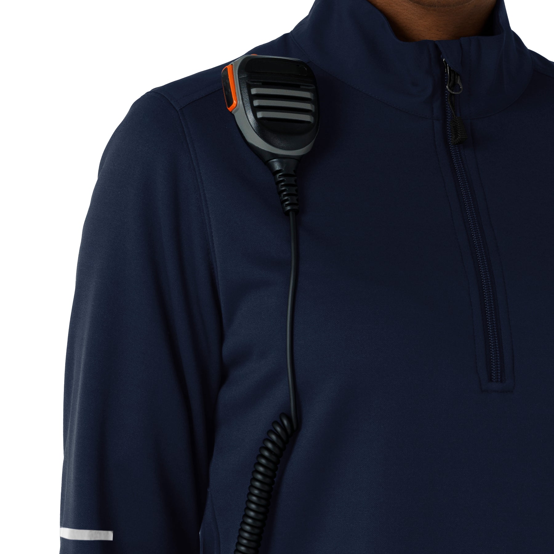 Rugged Flex RSCU Women's Half Zip Dark Navy side detail 1