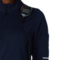 Rugged Flex RSCU Women's Half Zip Dark Navy side detail 2