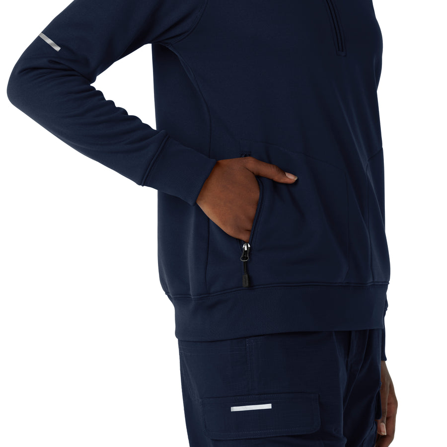 Rugged Flex RSCU Women's Half Zip Dark Navy back detail