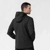 Layers Men's Quarter Zip Waffle Hoodie Black front detail