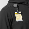 Layers Men's Quarter Zip Waffle Hoodie Black back detail