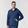 Layers Men's Quarter Zip Waffle Hoodie Navy