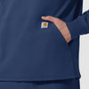 Layers Men's Quarter Zip Waffle Hoodie Navy side detail 2