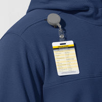 Layers Men's Quarter Zip Waffle Hoodie Navy back detail