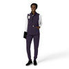 Rugged Flex Women's Bonded Fleece Vest Black Plum full scrub set