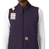 Rugged Flex Women's Bonded Fleece Vest Black Plum front detail