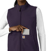 Rugged Flex Women's Bonded Fleece Vest Black Plum side detail 1