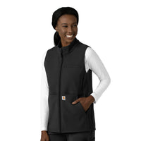 Rugged Flex Women's Bonded Fleece Vest Black side view