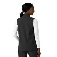 Rugged Flex Women's Bonded Fleece Vest Black back view