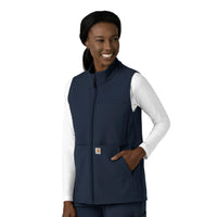 Rugged Flex Women's Bonded Fleece Vest Navy side view