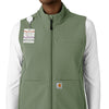 Rugged Flex Women's Bonded Fleece Vest Olive front detail