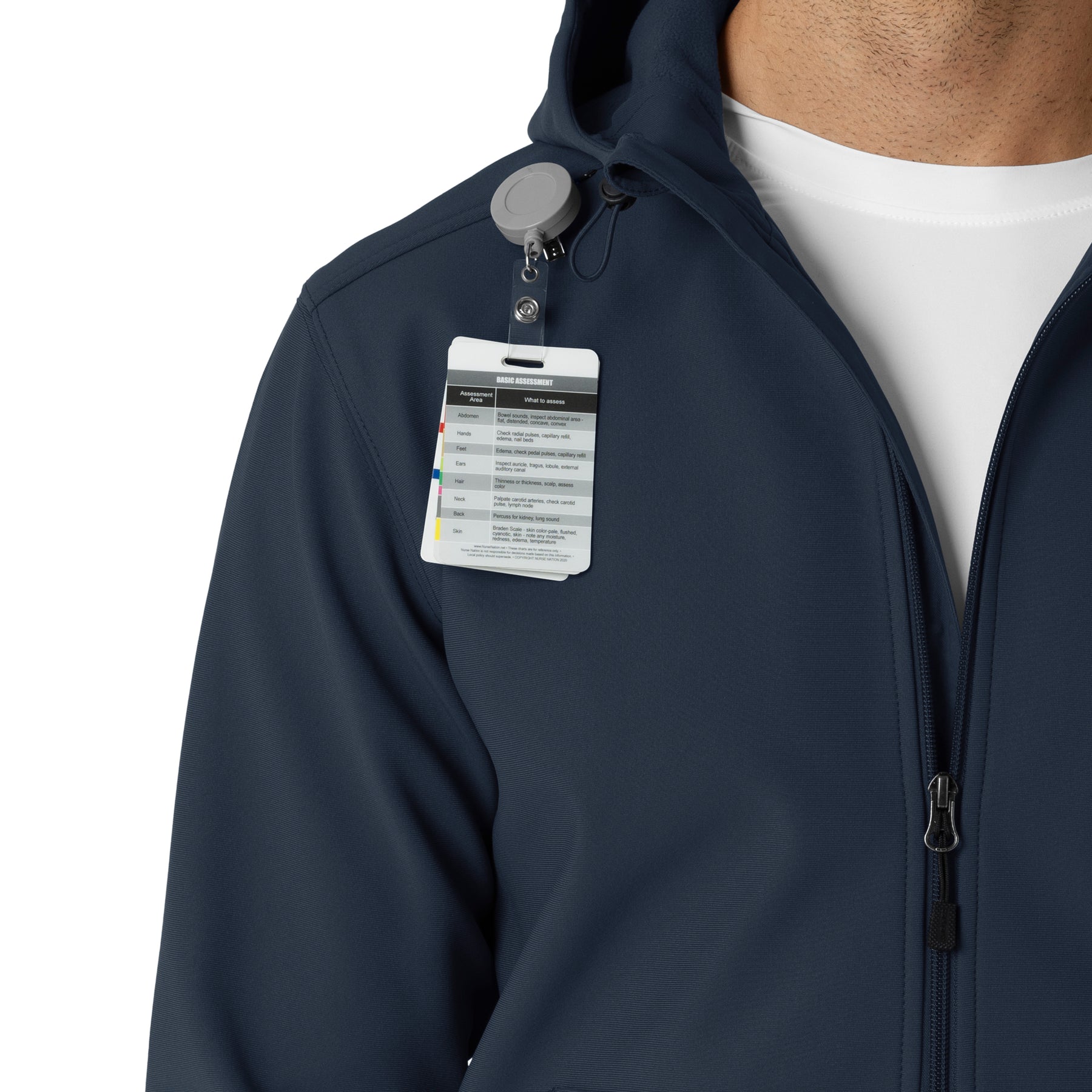 Carhartt Men's Bonded Fleece Hoodie - Navy badge loop