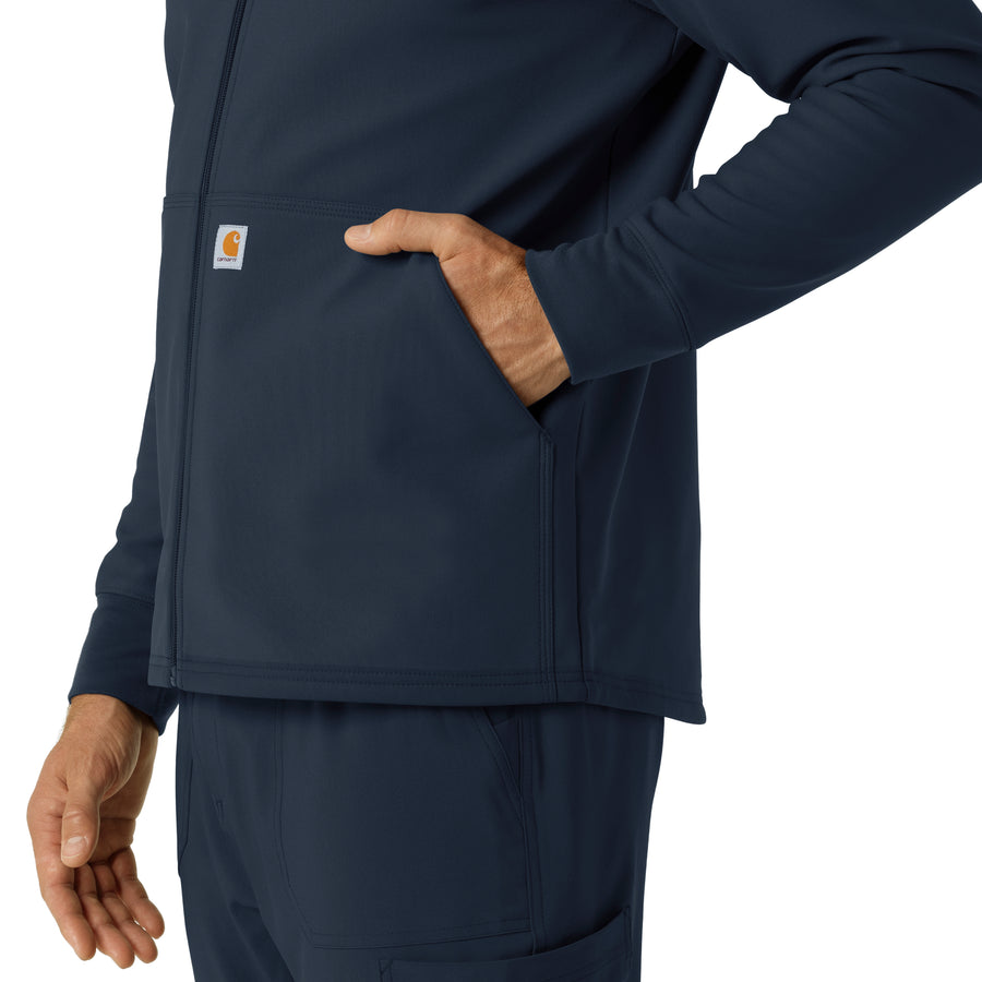 Carhartt Men's Bonded Fleece Hoodie - Navy left pocket