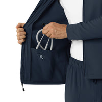 Carhartt Men's Bonded Fleece Hoodie - Navy stethoscope pocket