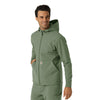 Layers Men's Bonded Fleece Hoodie Olive side view