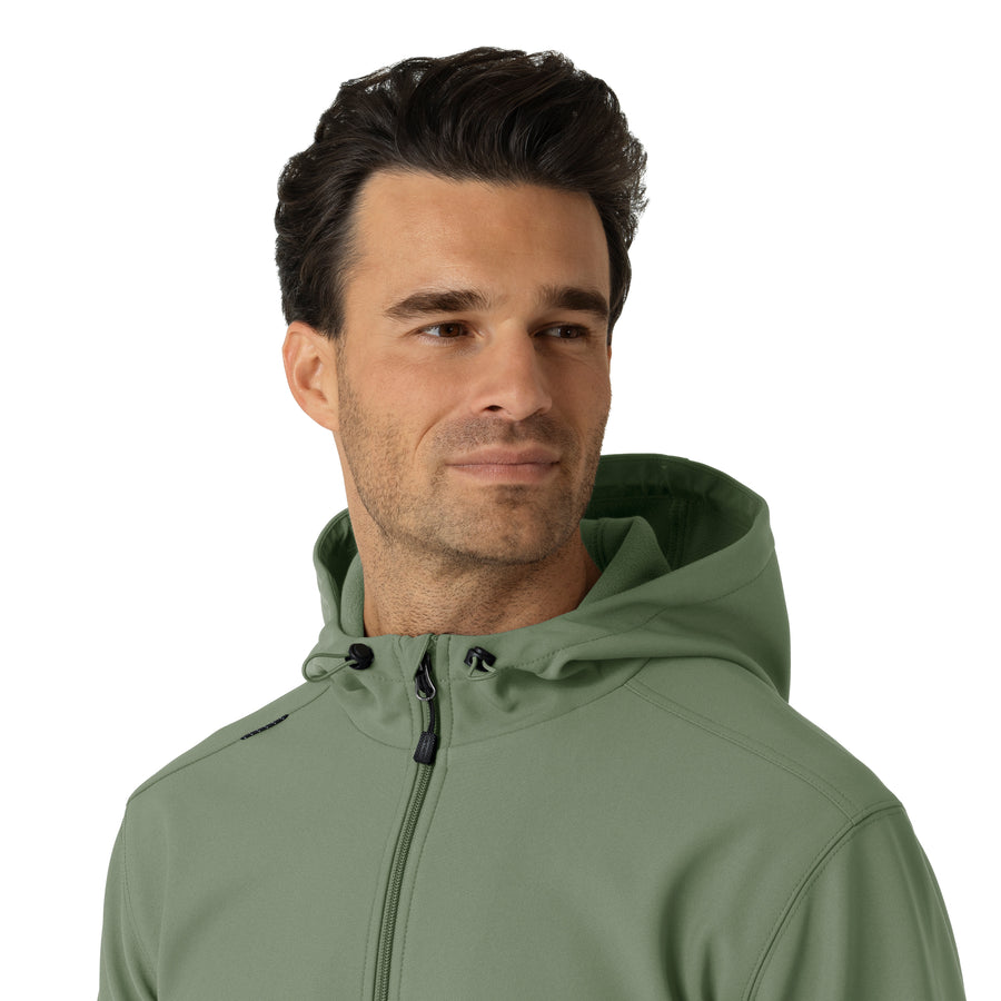 Layers Men's Bonded Fleece Hoodie Olive front detail