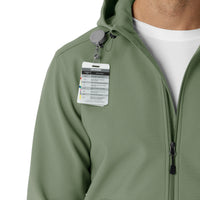 Layers Men's Bonded Fleece Hoodie Olive side detail 2