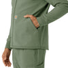 Layers Men's Bonded Fleece Hoodie Olive hemline detail