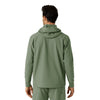 Layers Men's Bonded Fleece Hoodie Olive back view