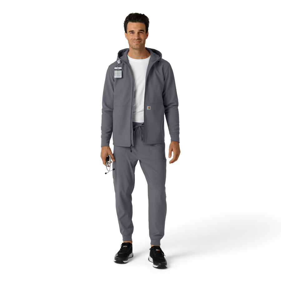 Carhartt Men's Bonded Fleece Hoodie - Pewter scrub set