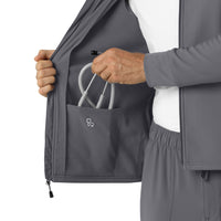 Carhartt Men's Bonded Fleece Hoodie - Pewter stethoscope pocket