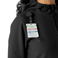 Layers Women's Bonded Fleece Hoodie Black side detail 2