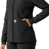 Layers Women's Bonded Fleece Hoodie Black hemline detail