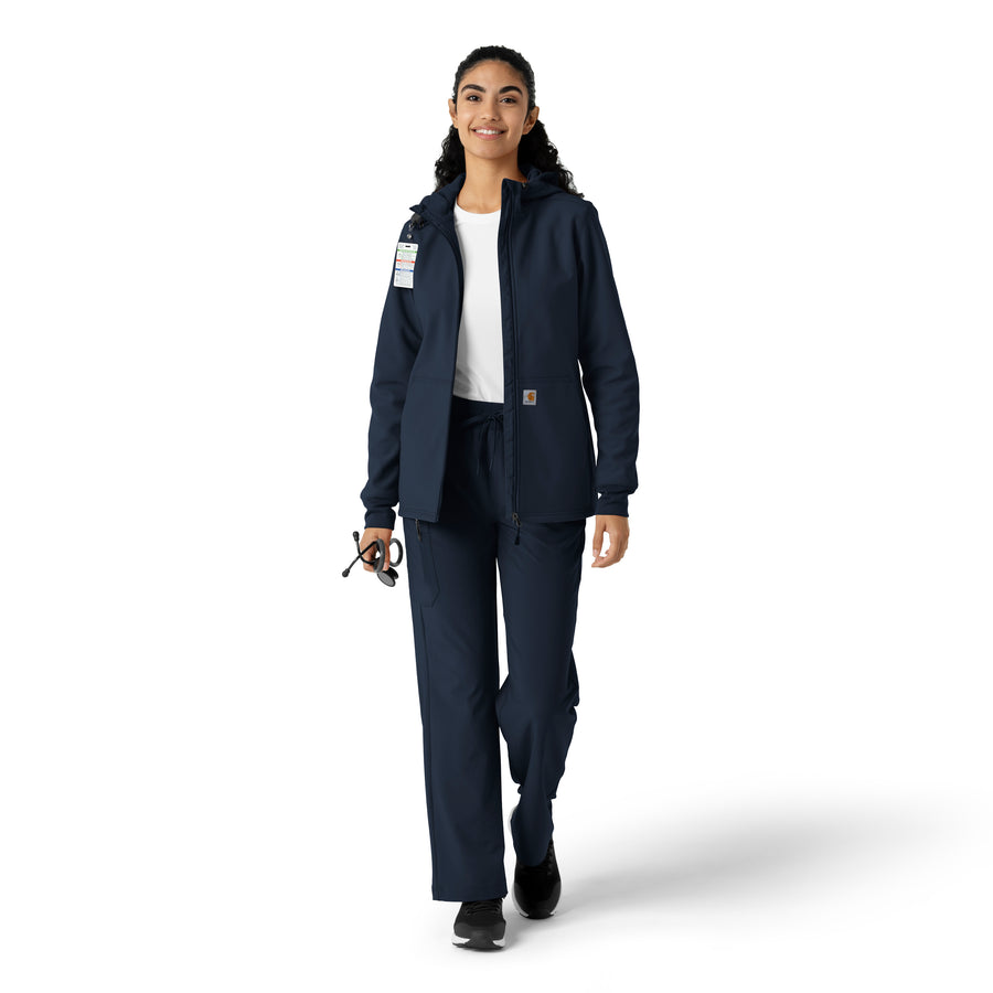 Layers Women's Bonded Fleece Hoodie Navy full scrub set