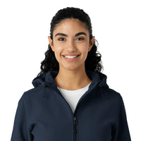 Layers Women's Bonded Fleece Hoodie Navy front detail
