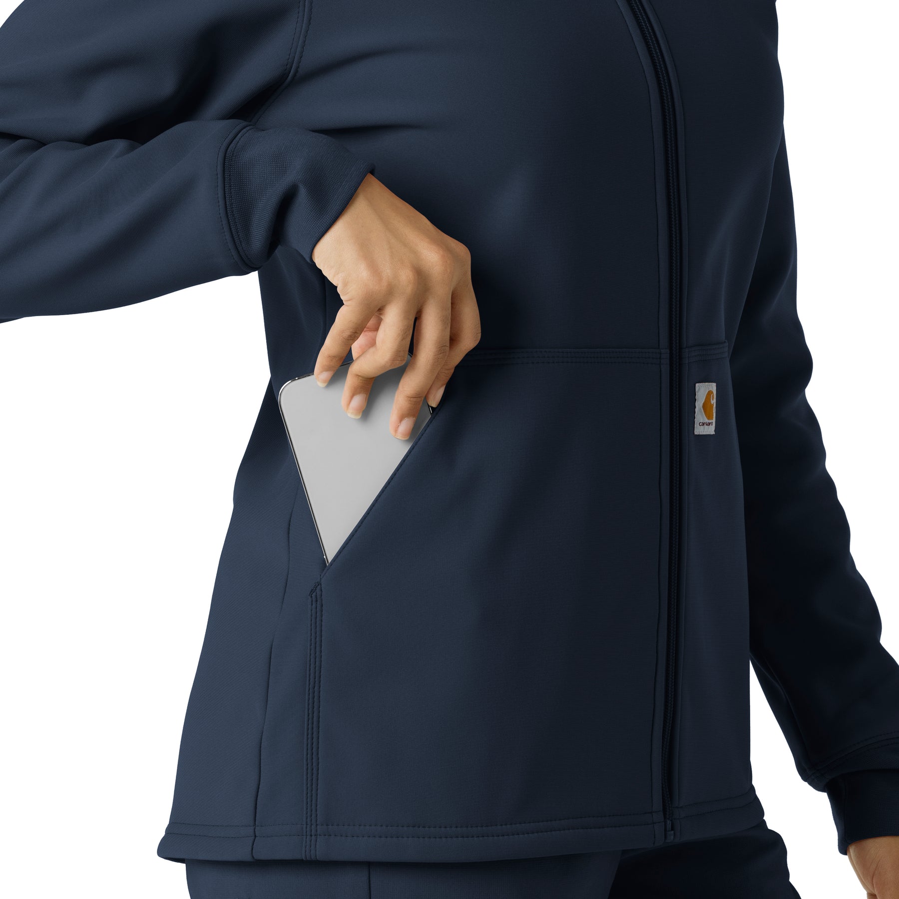Layers Women's Bonded Fleece Hoodie Navy back detail
