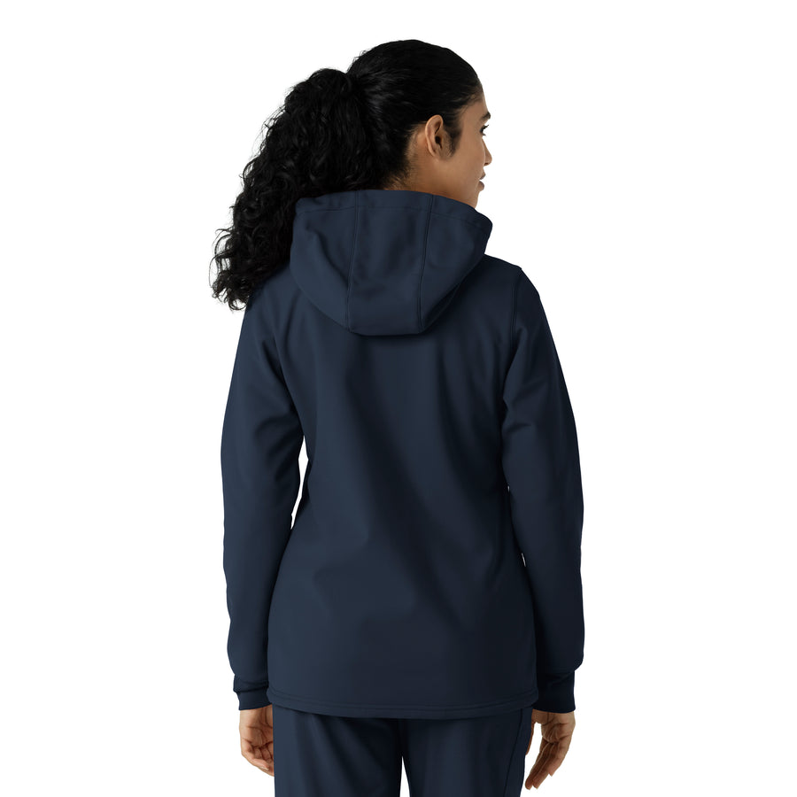 Layers Women's Bonded Fleece Hoodie Navy back view