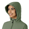 Layers Women's Bonded Fleece Hoodie Olive side detail 1