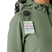 Layers Women's Bonded Fleece Hoodie Olive side detail 2