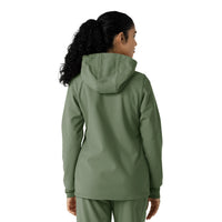 Layers Women's Bonded Fleece Hoodie Olive back view