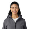 Layers Women's Bonded Fleece Hoodie Pewter front detail