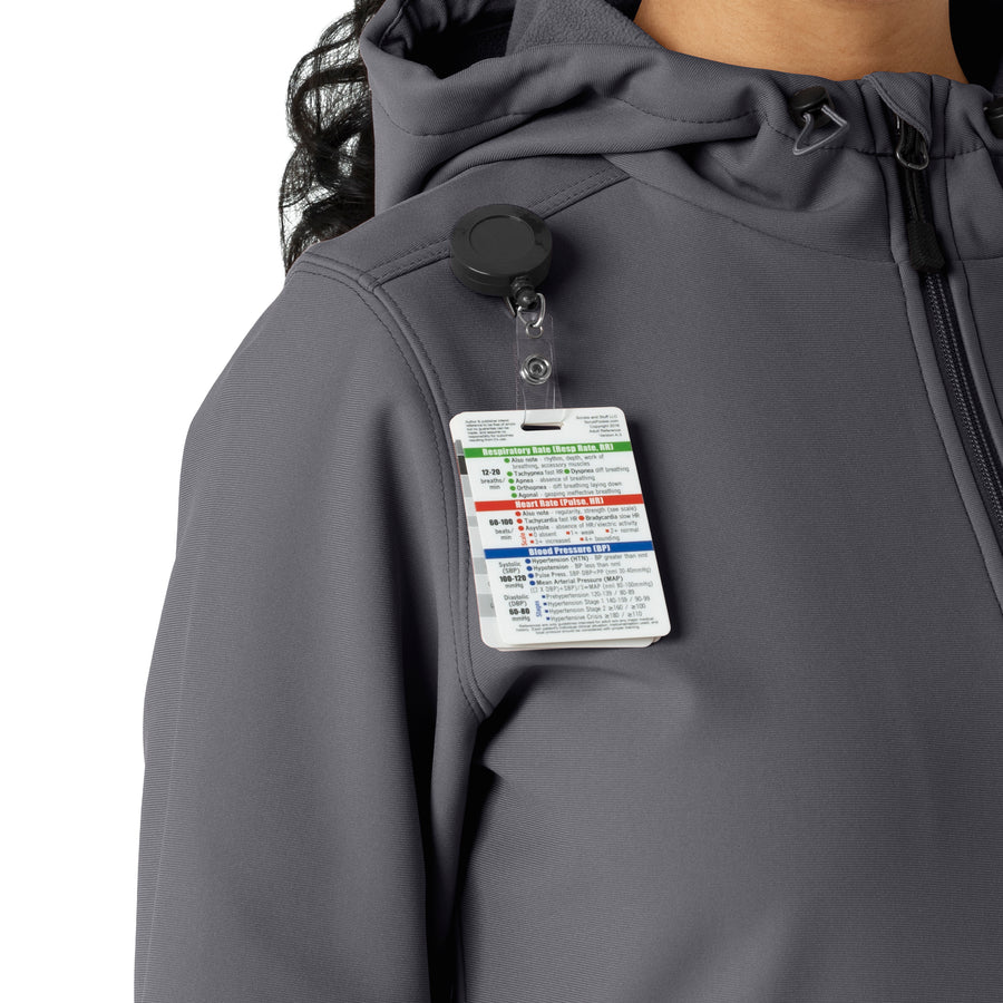 Layers Women's Bonded Fleece Hoodie Pewter side detail 2