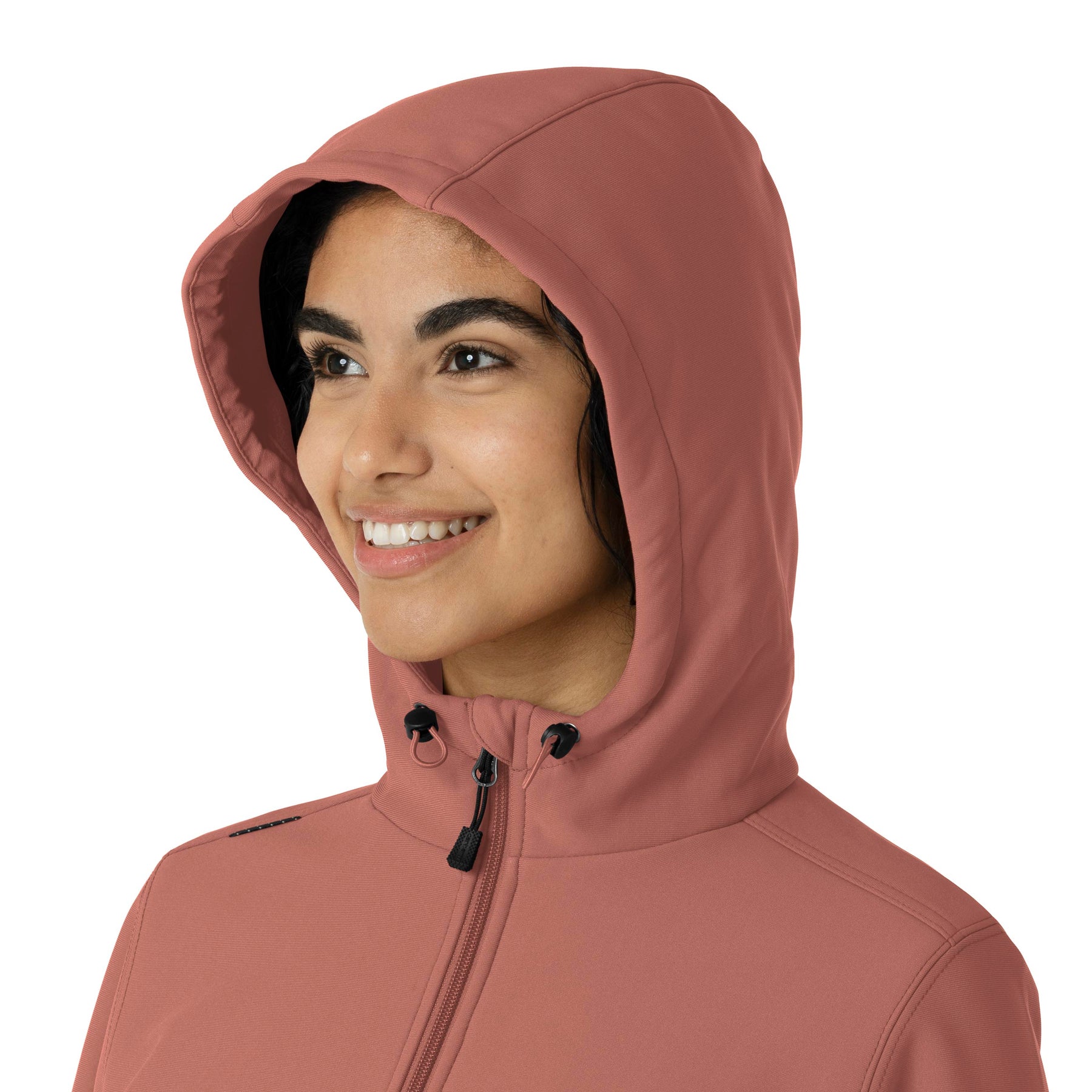 Layers Women's Bonded Fleece Hoodie Wildrose side detail 1