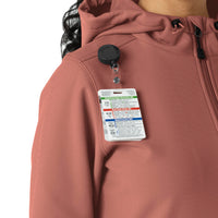 Layers Women's Bonded Fleece Hoodie Wildrose side detail 2