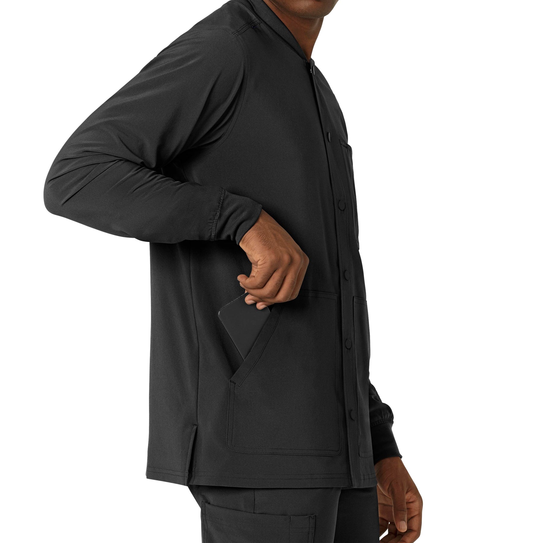 Force Cross-Flex Men's Shirt Jacket Black side detail 2