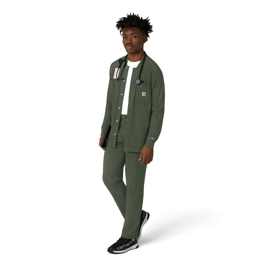Force Cross-Flex Men's Shirt Jacket Olive full scrub set