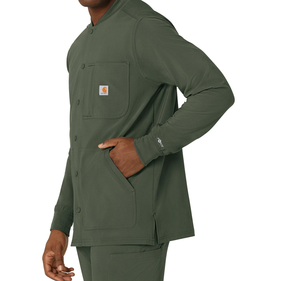 Force Cross-Flex Men's Shirt Jacket Olive side detail 1