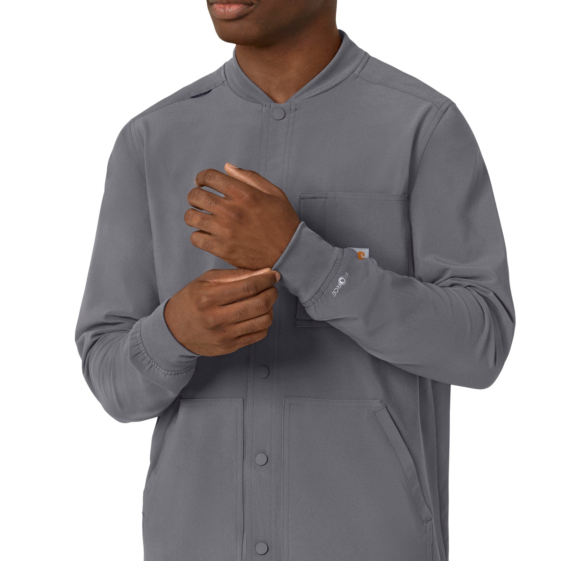 Force Cross-Flex Men's Shirt Jacket Pewter front detail