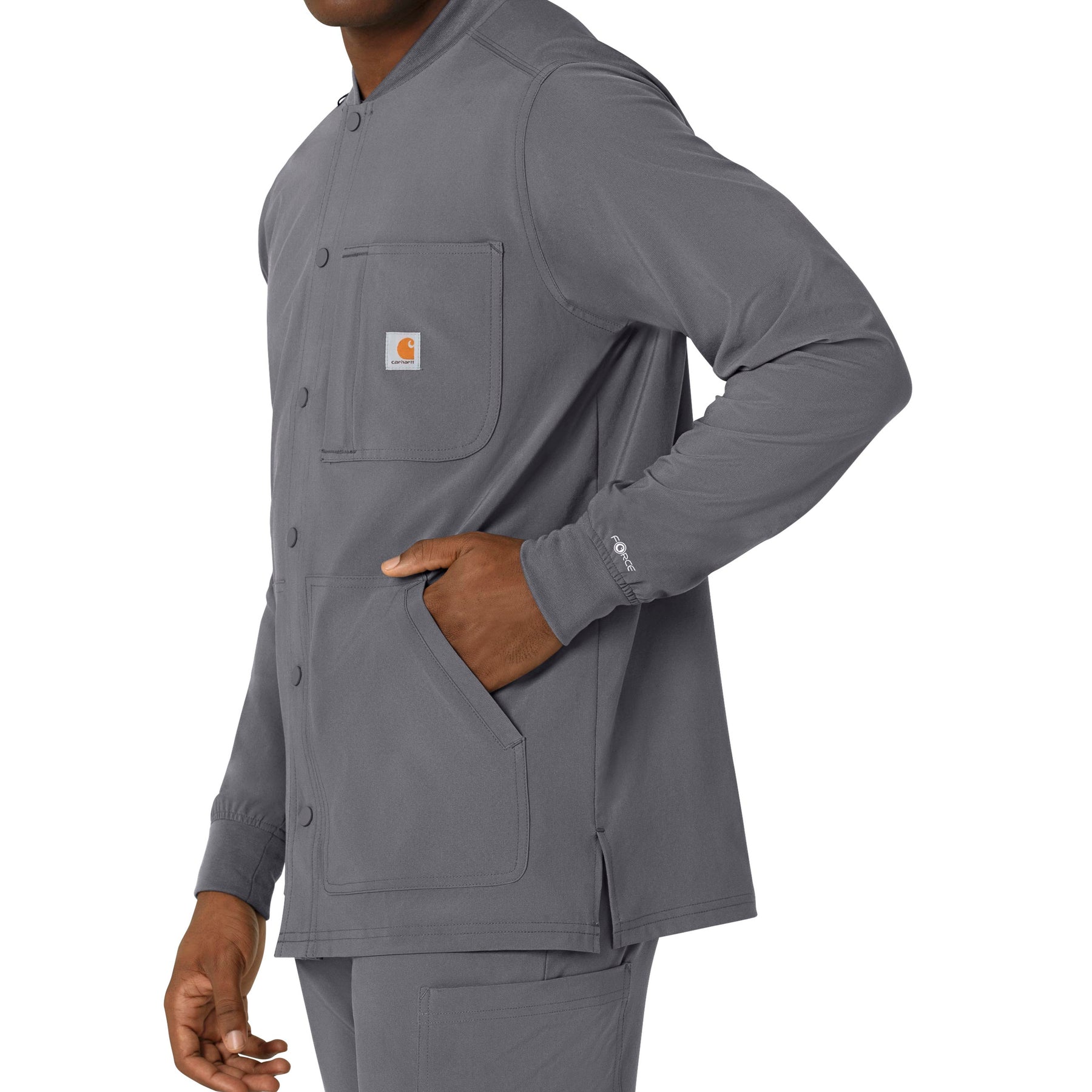 Force Cross-Flex Men's Shirt Jacket Pewter side detail 1