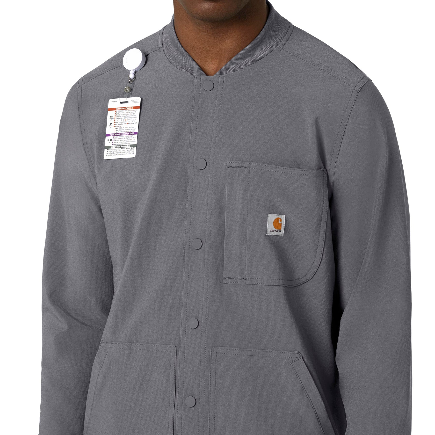 Force Cross-Flex Men's Shirt Jacket Pewter back detail