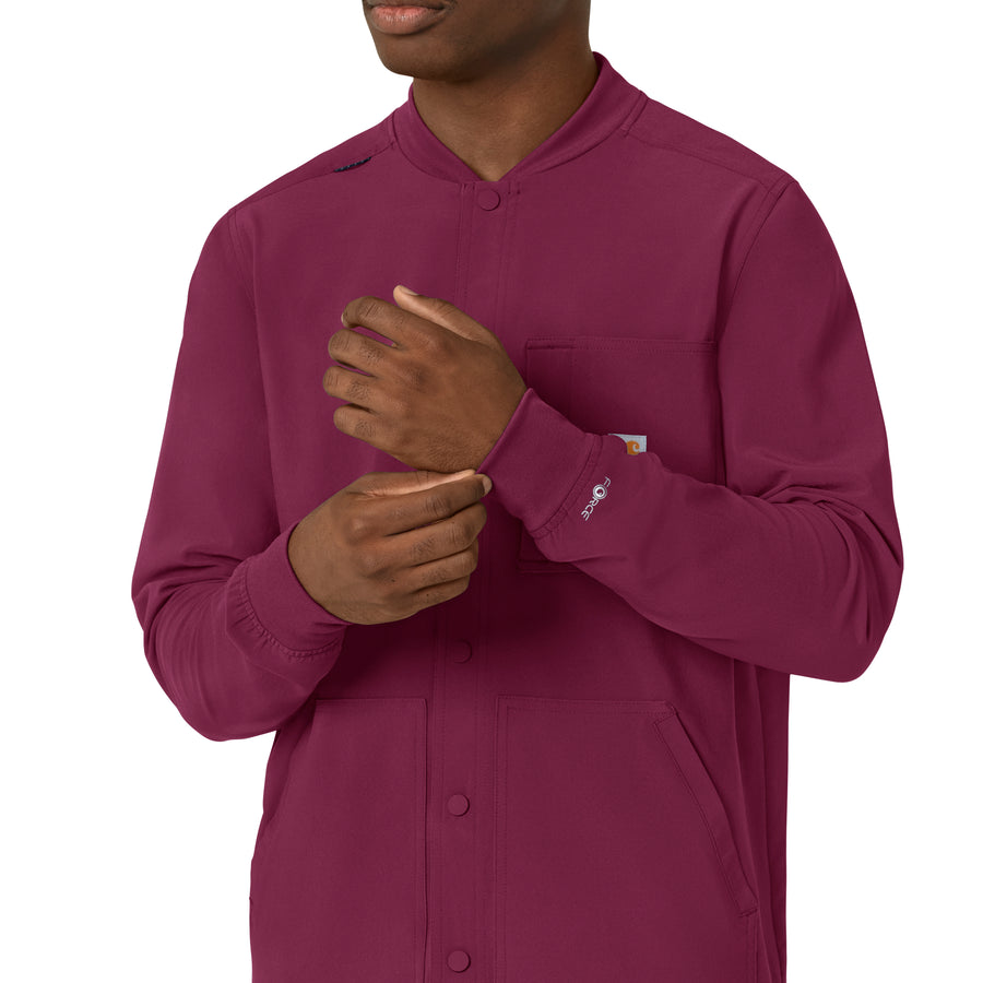 Force Cross-Flex Men's Shirt Jacket Wine front detail