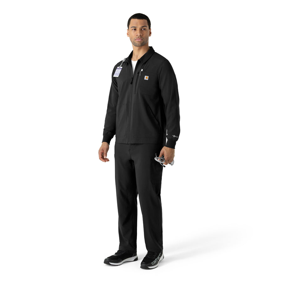 Carhartt Force Cross-Flex Men's Lightweight Scrub Jacket - Black scrub set