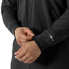 Force Cross-Flex Men's Lightweight Scrub Jacket Black front detail